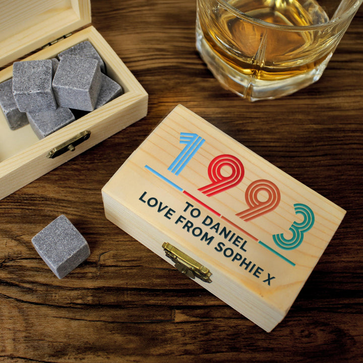 Personalised Big Age Whisky Stones, The Personal Shop, personalised gifts