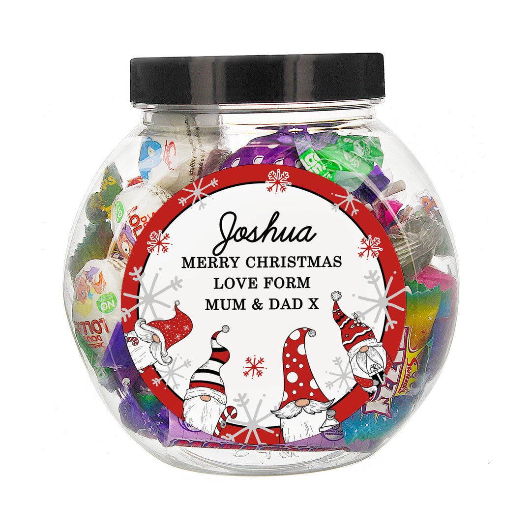 Personalised Gonk Christmas Sweet Jar – alternative view