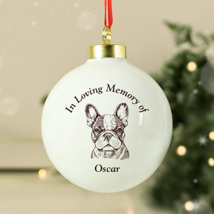 Personalised Memorial Dog Breed Bauble – alternative view