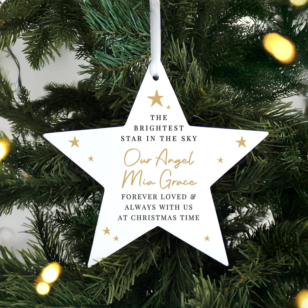 Personalised Christmas Memorial Star Ornament – alternative view