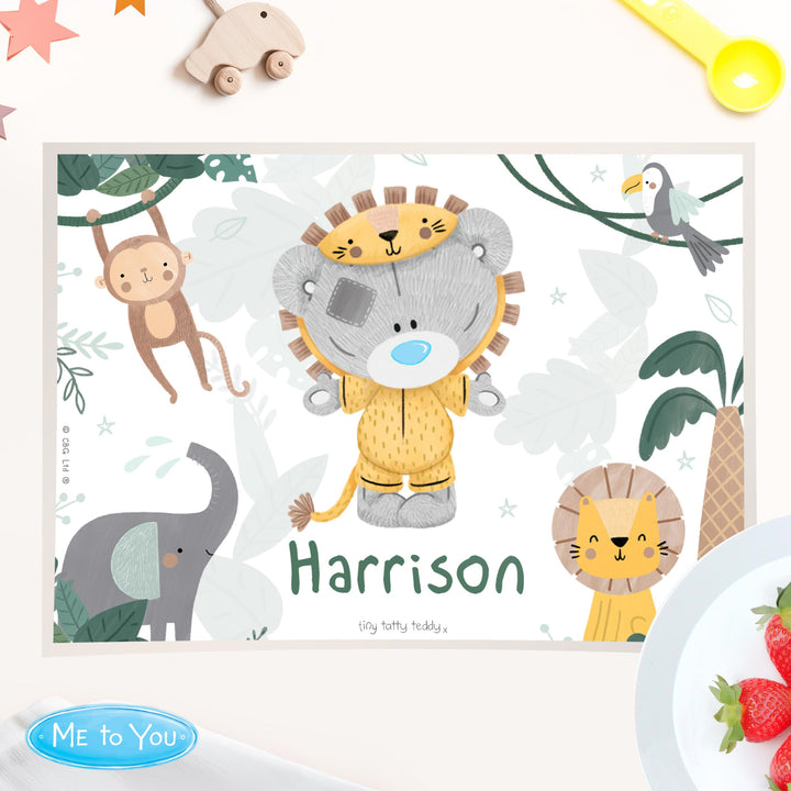 Personalised Tiny Tatty Teddy Jungle Animals Placemat – alternative view