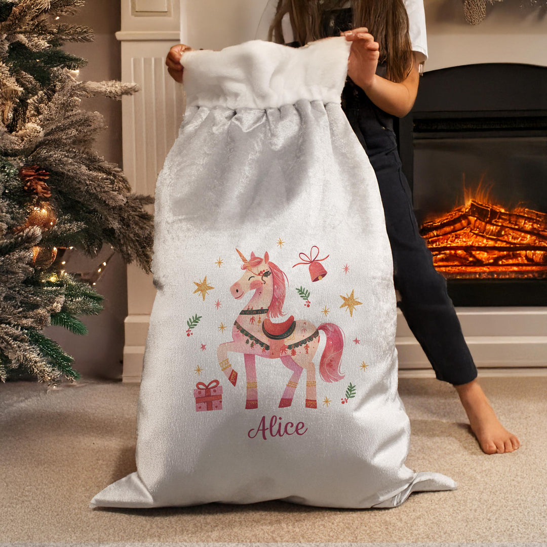 Personalised Unicorn Christmas Sack – alternative view