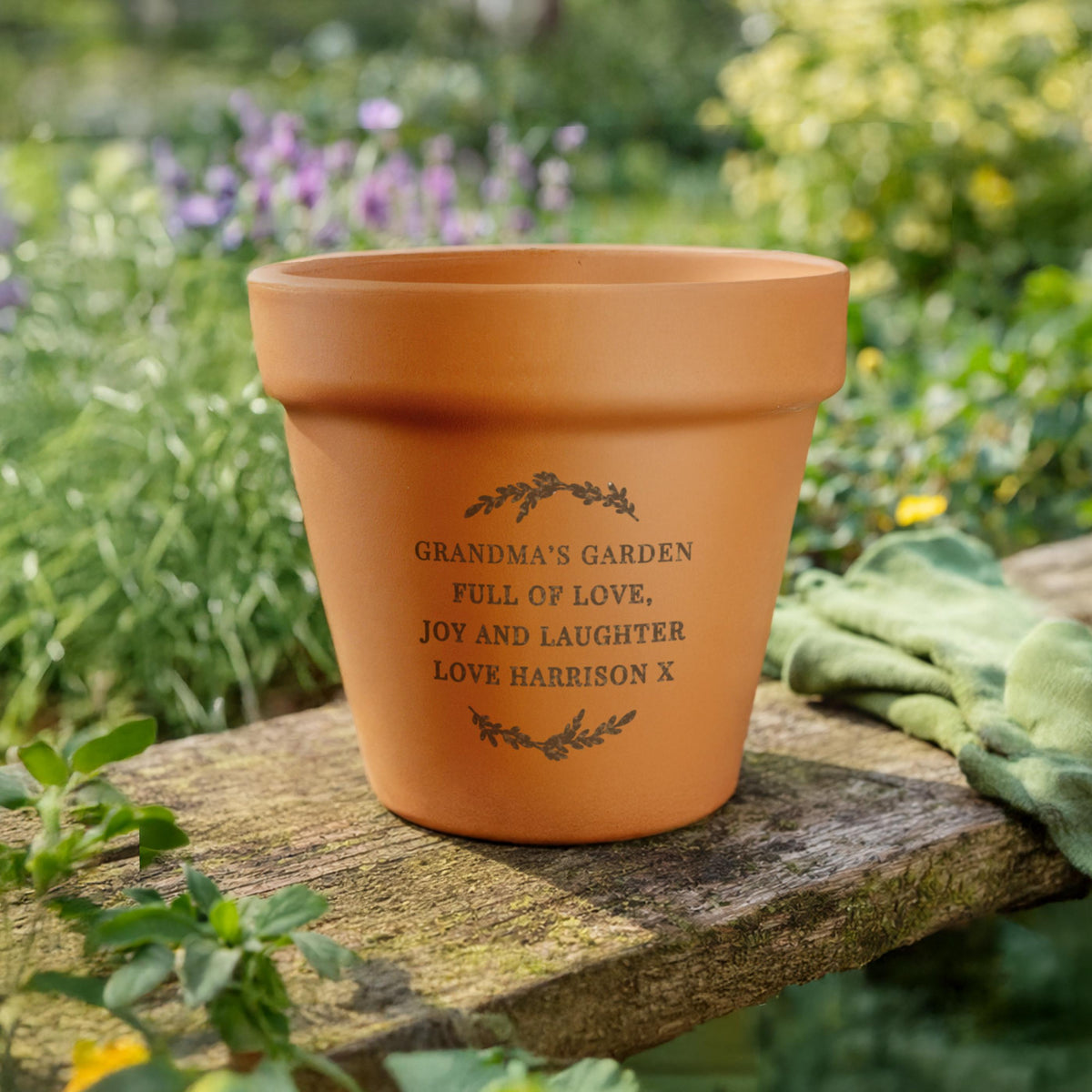 Personalised Free Text Terracotta Plant Pot, The Personal Shop, personalised gifts