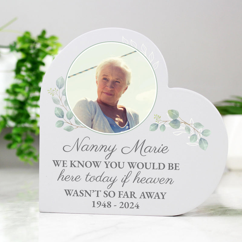 Personalised Memorial Photo Upload Heart Ornament