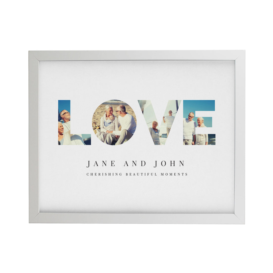 Personalised LOVE Photo Upload White Poster Frame – alternative view