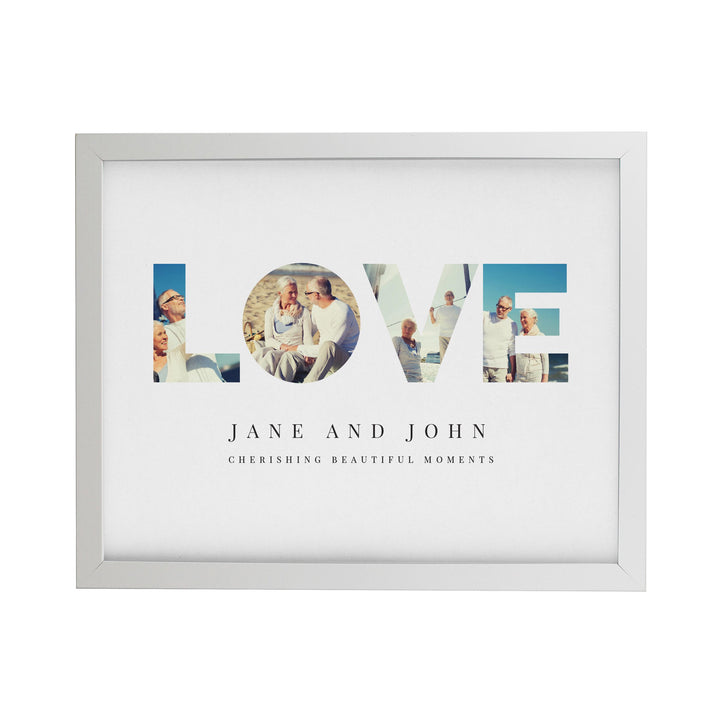 Personalised LOVE Photo Upload White Poster Frame – alternative view