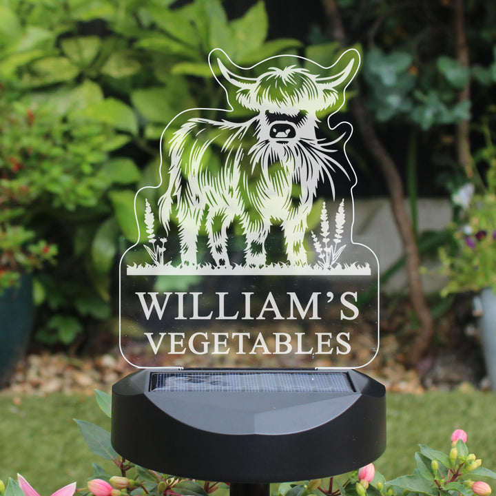 Personalised Highland Garden Solar Light – alternative view