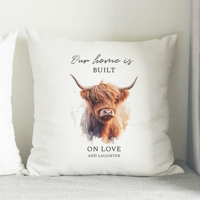 Personalised Highland Cow Cushion