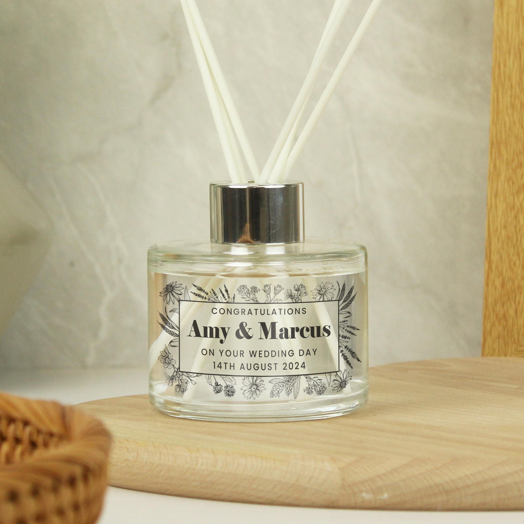 Personalised Black Foliage Reed Diffuser, The Personal Shop, personalised gifts