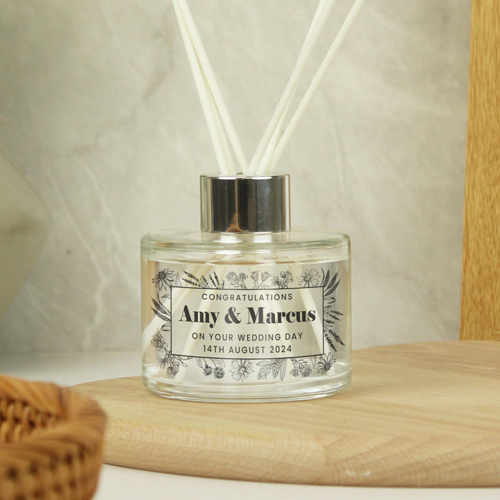Personalised Black Foliage Reed Diffuser, The Personal Shop, personalised gifts
