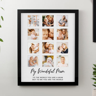 Personalised Black Multi Photo Frame