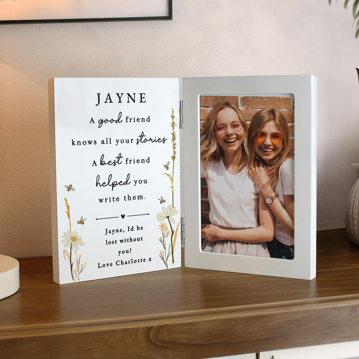 Personalised Friend Wooden Hinged 6x4 Photo Frame – alternative view