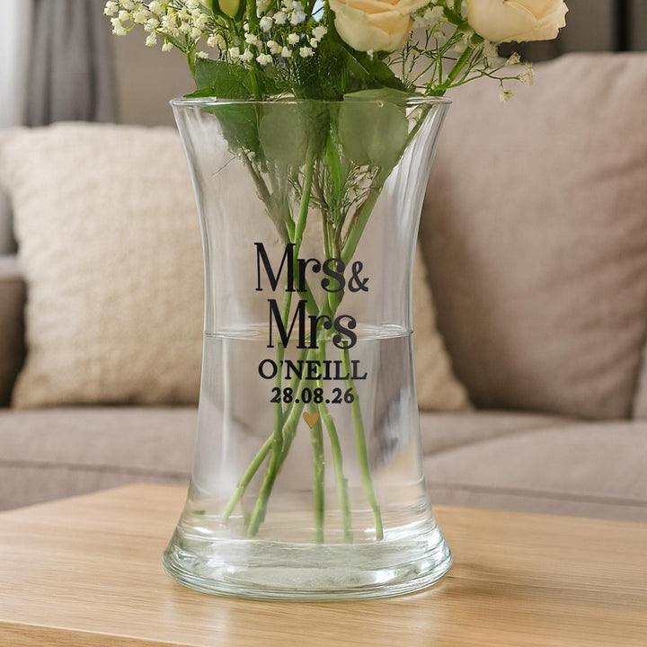Personalised Couples Waisted Vase, The Personal Shop, personalised gifts