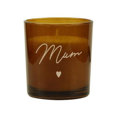 Personalised Amber Glass Candle