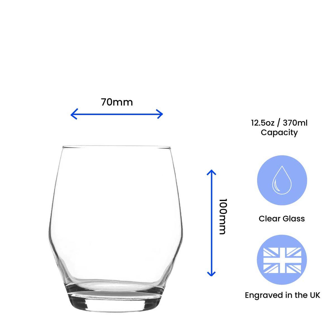 Personalised 370ml Ella Whisky Glass in Gift Box