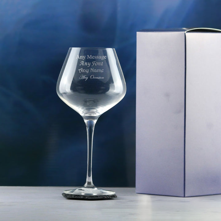 Personalised Sublym Crystal Gin Glass 600ml in Gift Box