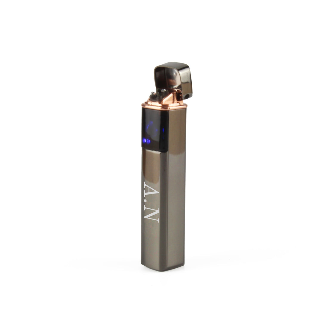 Personalised Engraved Slim Electric Arc Lighter in Black
