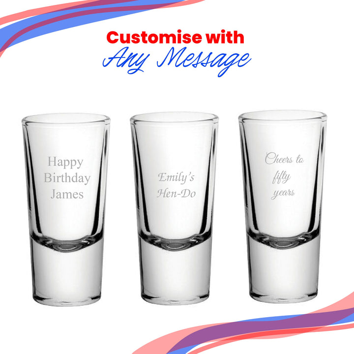 Personalised Engraved Shot Glass with Message