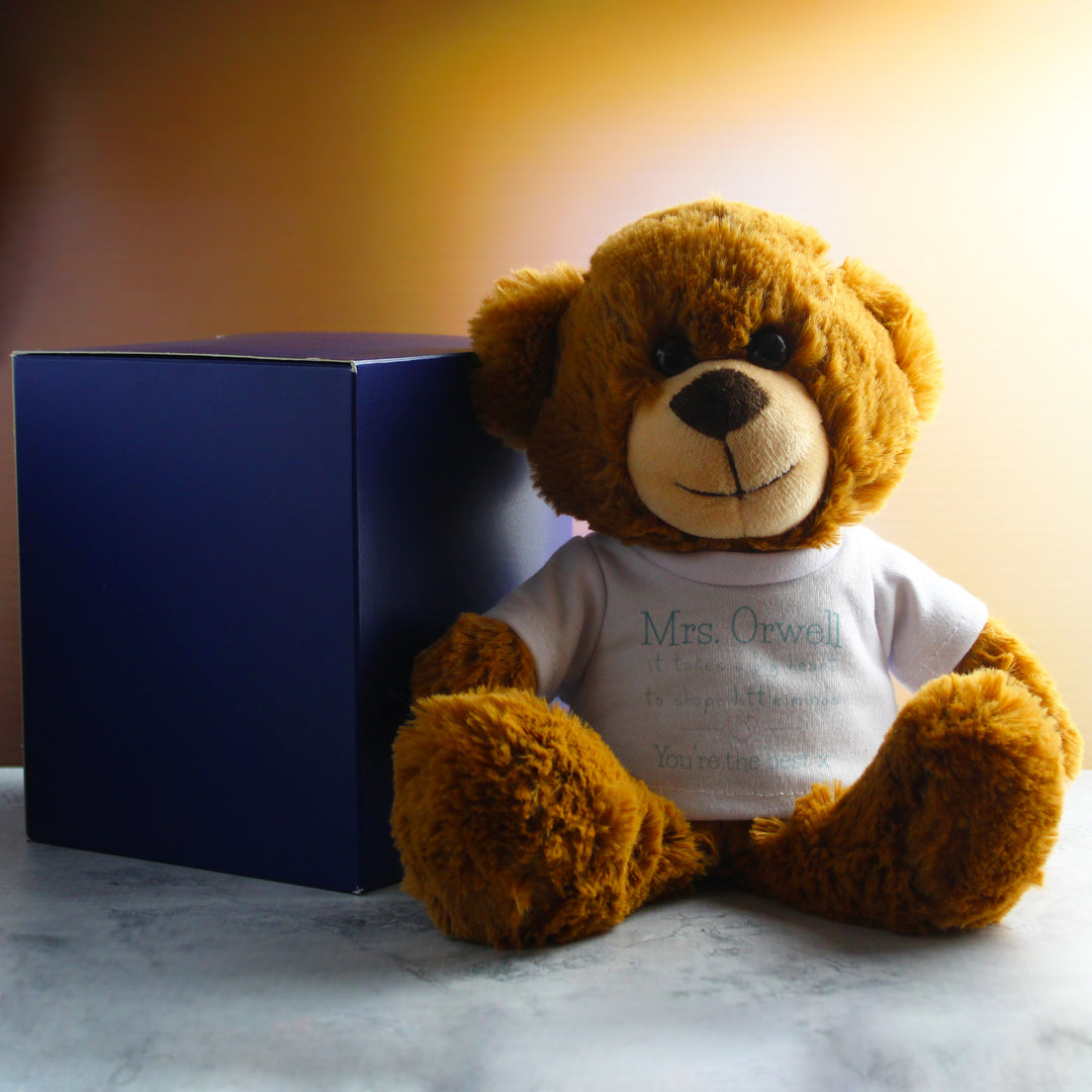 Personalised Teacher Teddy Bear in Gift Box