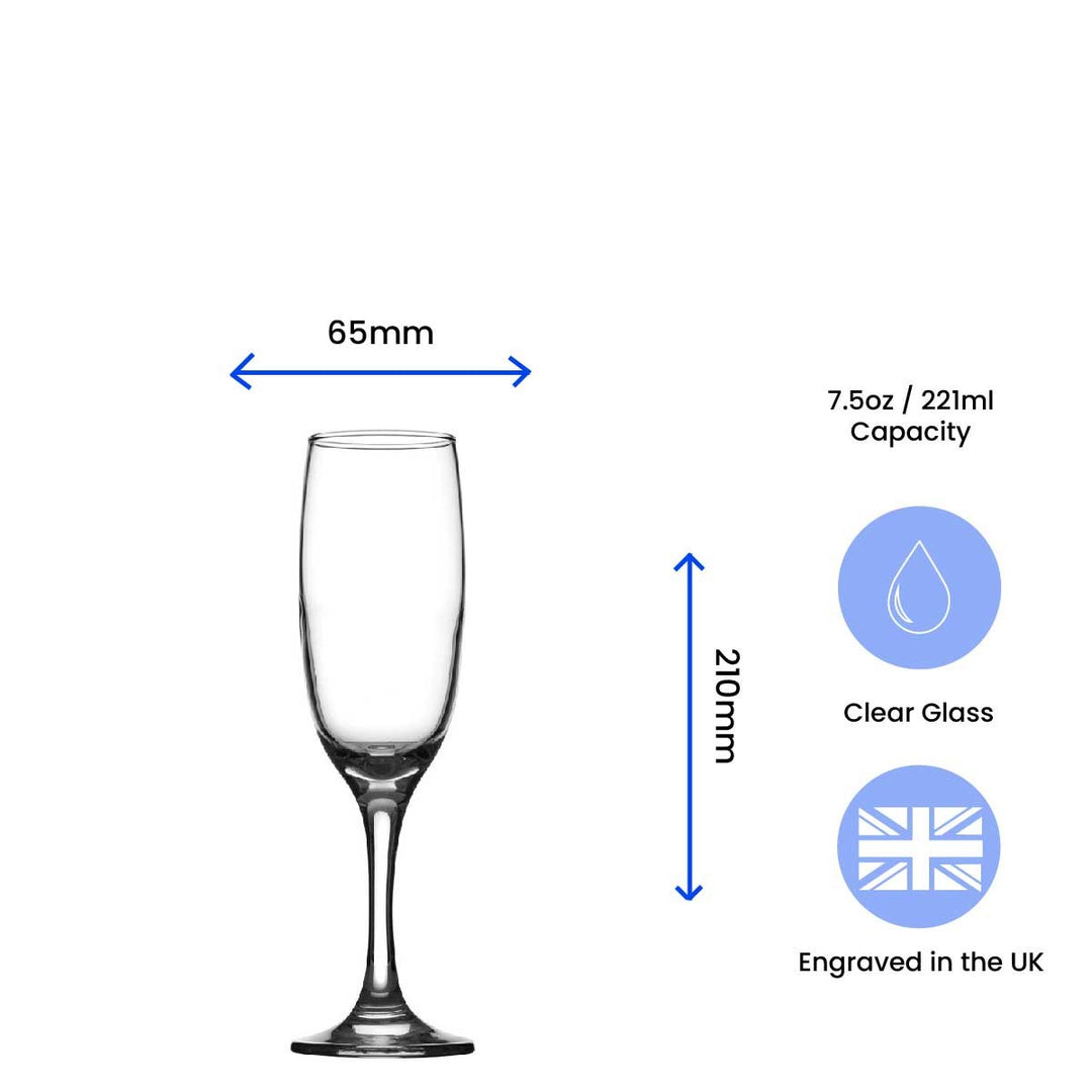 Personalised Prosecco Ho Champagne Flute