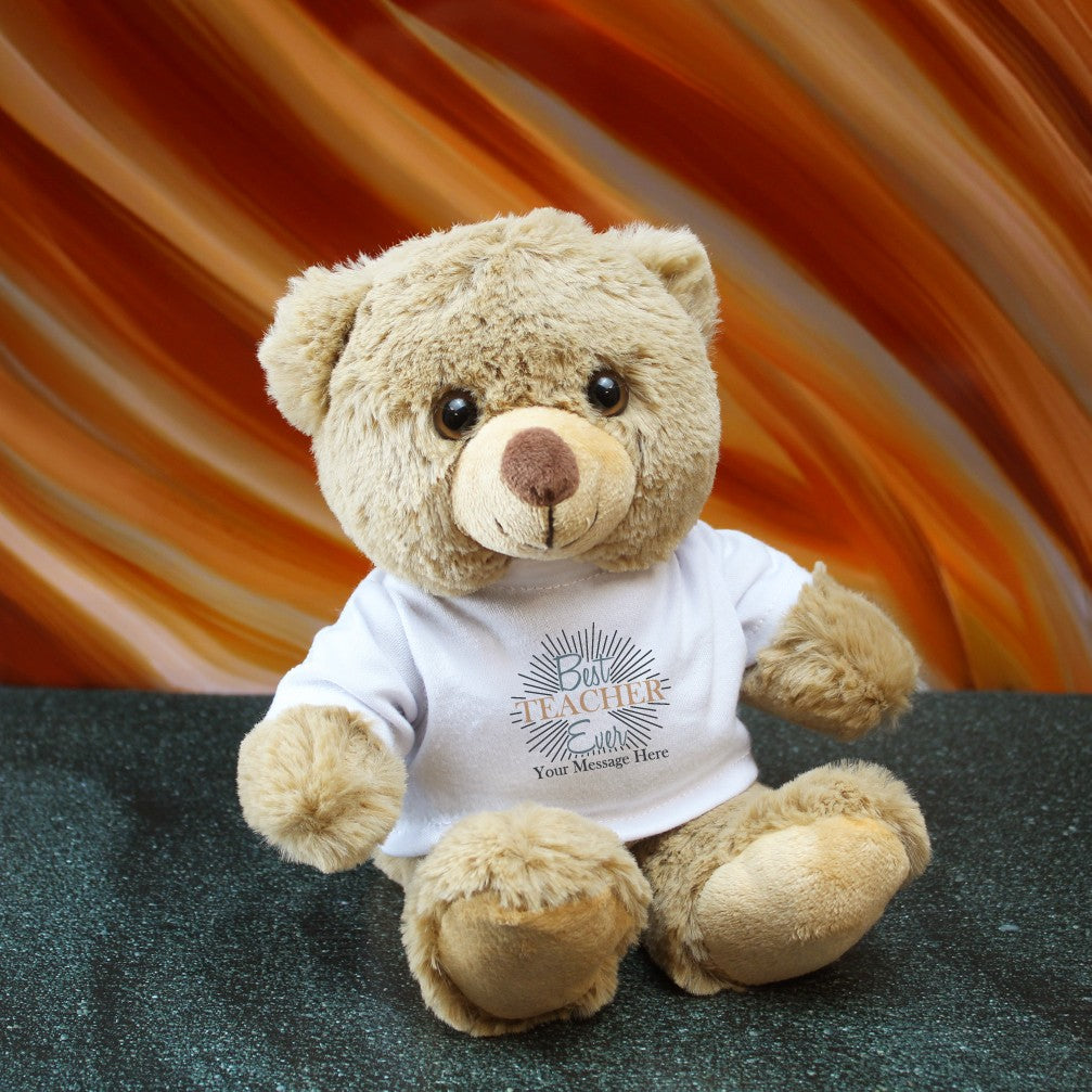 Personalised Best Teacher Ever Teddy Bear in Gift Box