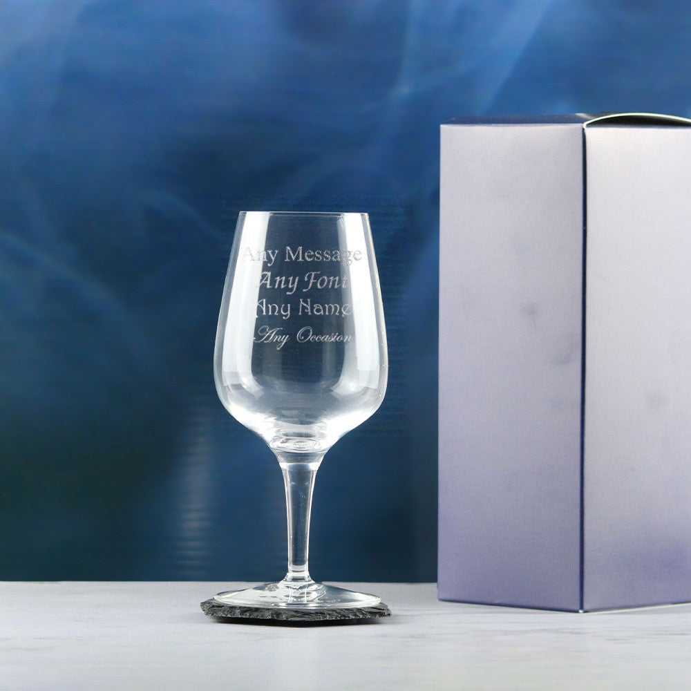 Personalised Crystal Wine Glass 350ml in Gift Box