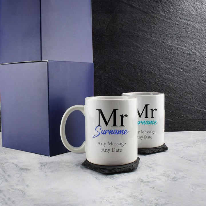 Personalised Mr and Mr Mug Set