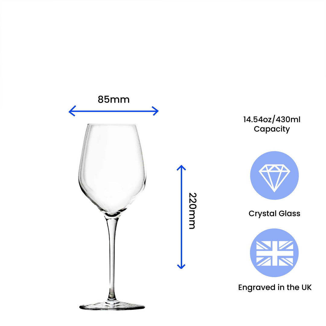 Personalised Inalto Tre Sensi Wine Glass 430ml