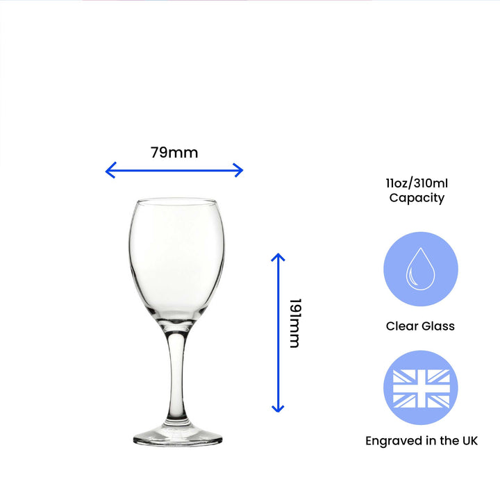 Personalised Slàinte Engraved Wine Glass with Message