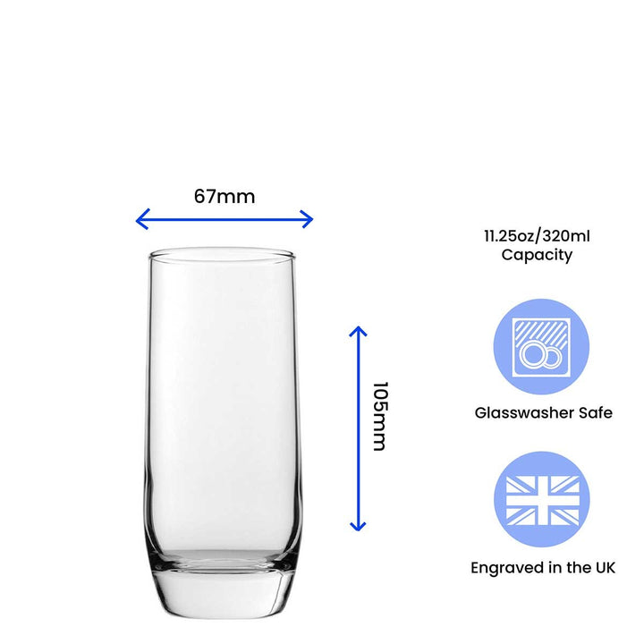 Personalised Engraved Bolero Beer Glass 332ml
