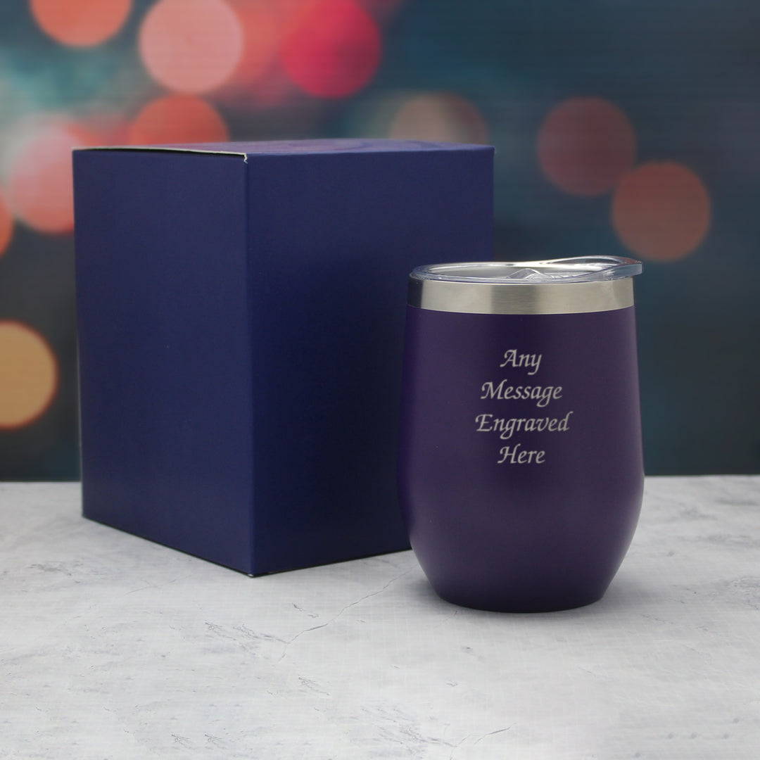 Personalised Purple Insulated Travel Tumbler
