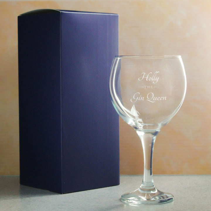 Personalised Gin Balloon Glass - The Gin Queen