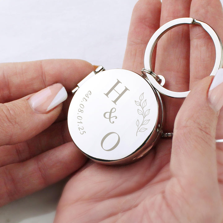 Personalised Foliage Couples Photo Keyring, The Personal Shop, personalised gifts