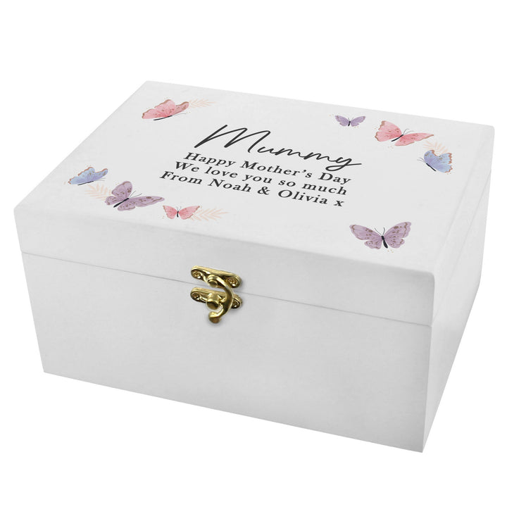 Personalised Butterfly Wooden Keepsake Box – alternative view