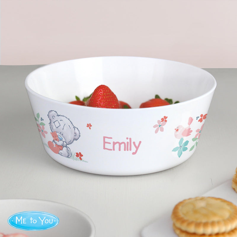 Personalised Tiny Tatty Teddy Woodland Animal Plastic Bowl