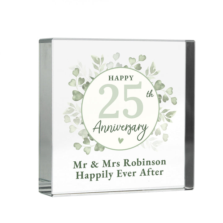 Personalised Botanical Anniversary Crystal Token – alternative view