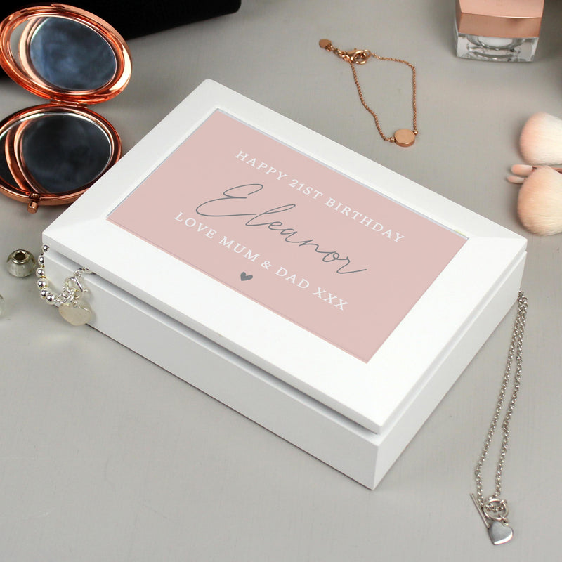 Personalised Free Text Jewellery Box