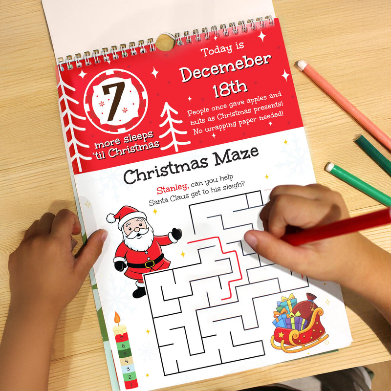 Personalised 24 Sleeps Christmas Activity Advent Calendar