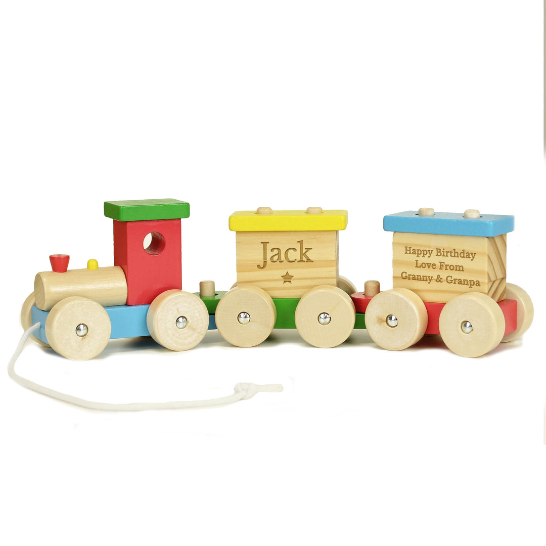Personalised Wooden Toy Train – alternative view