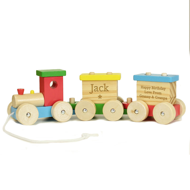 Personalised Wooden Toy Train – alternative view