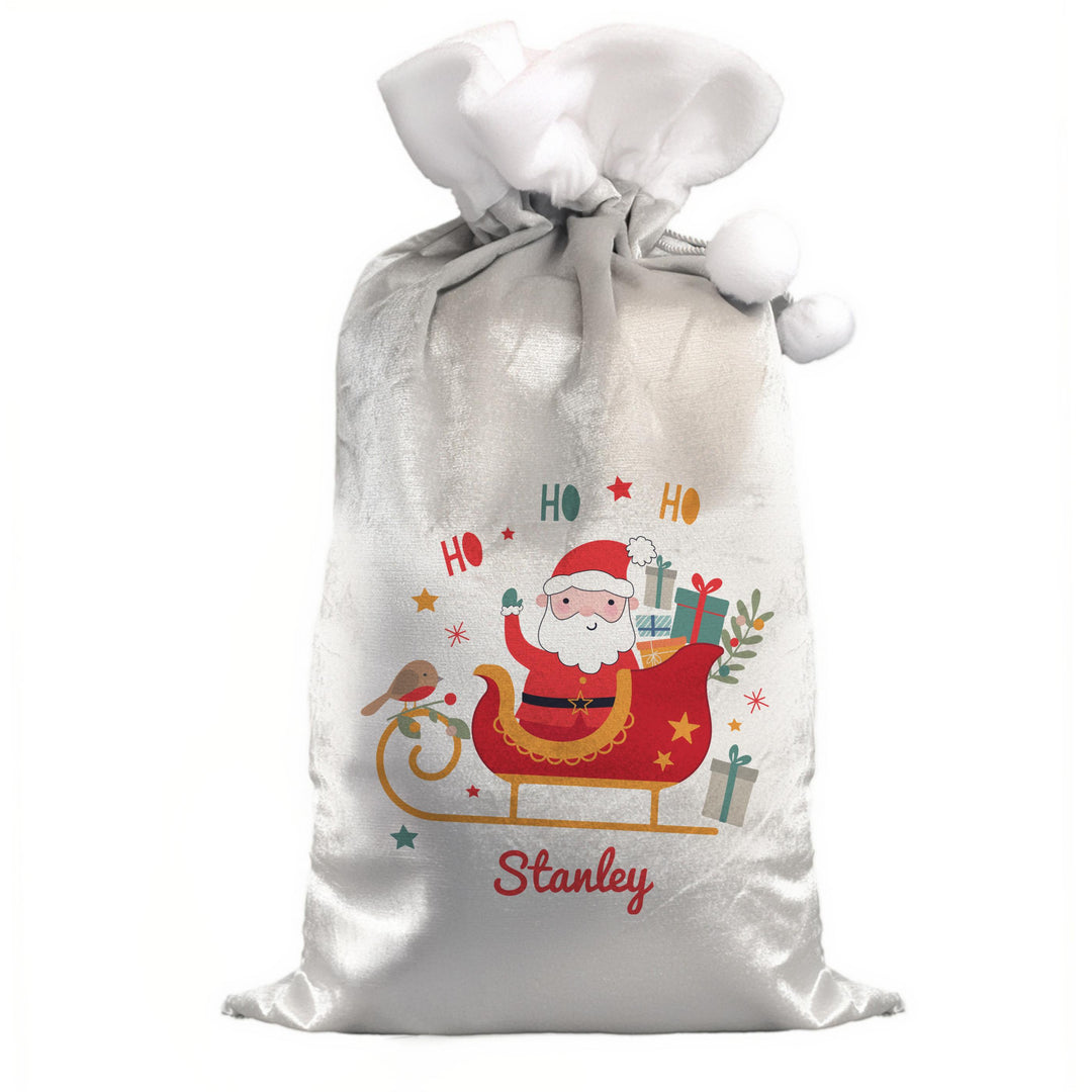 Personalised Santa Sleigh Christmas Sack – alternative view
