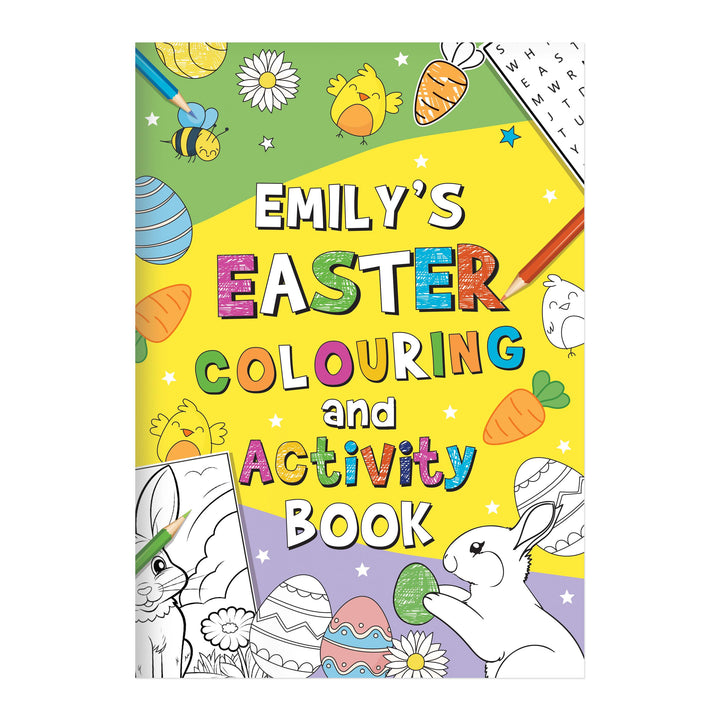 Personalised Easter Activity &amp; Colouring Book, The Personal Shop, personalised gifts
