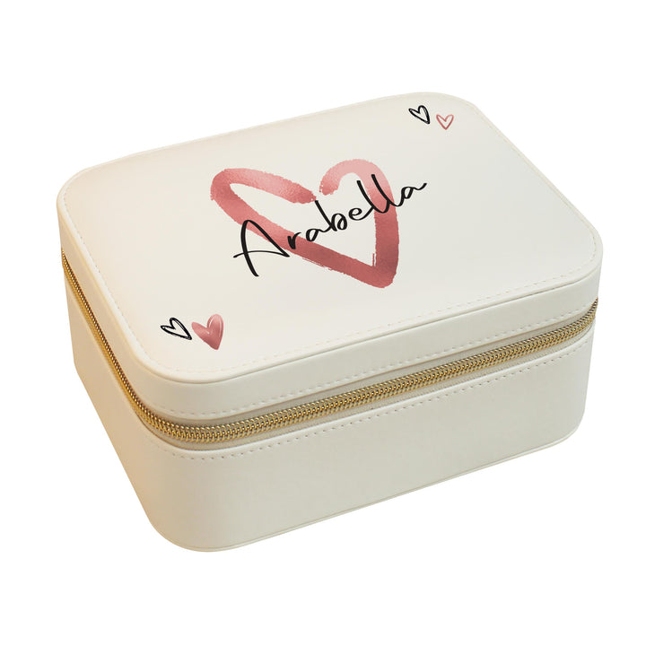 Personalised Heart Travel Jewellery Box – alternative view
