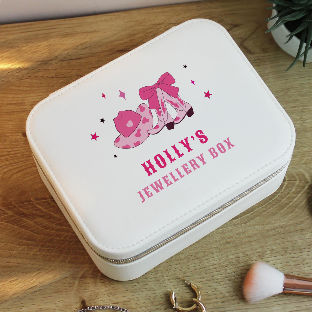 Personalised Cowgirl Travel Jewellery Box