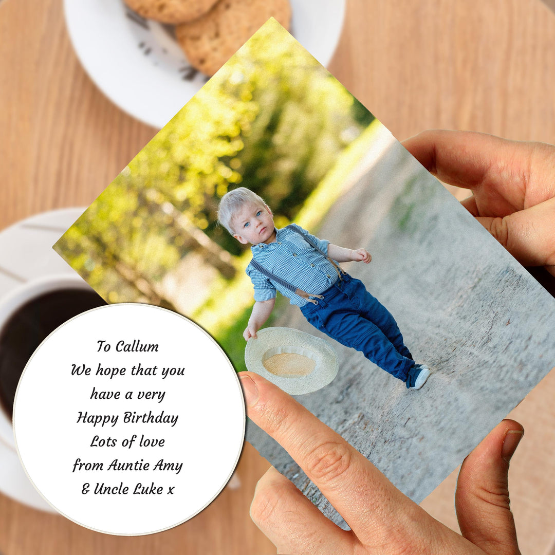 Personalised Photo Upload Card - Display Font – alternative view