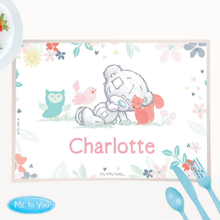 Personalised Tiny Tatty Teddy Woodland Animal Placemat – alternative view