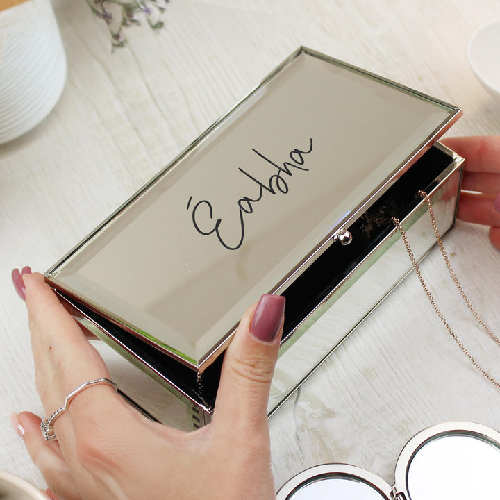 Personalised Mirrored Jewellery Box – alternative view