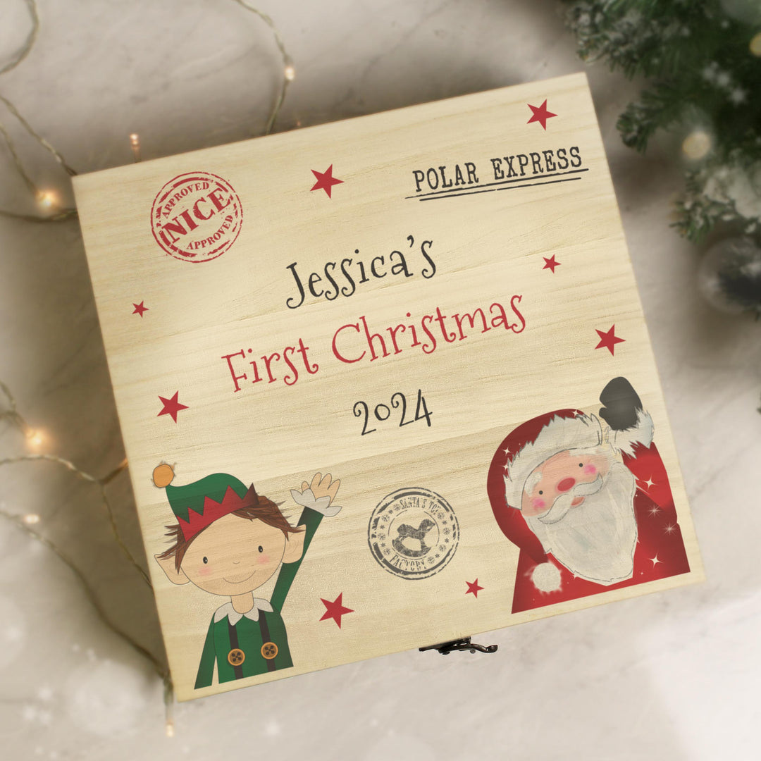 Personalised Wooden Christmas Eve Box – alternative view