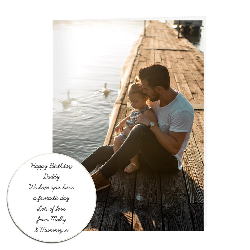 Personalised Photo Upload Card - Cursive Font