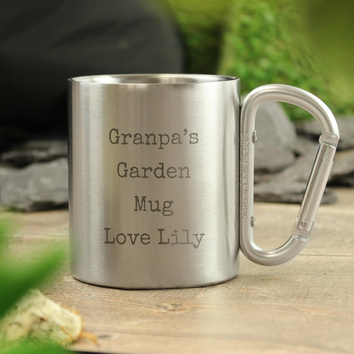 Personalised Free Text Metal Mug, The Personal Shop, personalised gifts